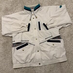 Vintage | Current Seen Reversible Windbreaker Jacket | Cream | Large‎
